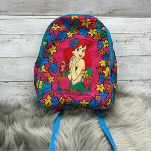 Vintage Disney The Little Mermaid Ariel Small Backpack By Pyramid Handbags 90s